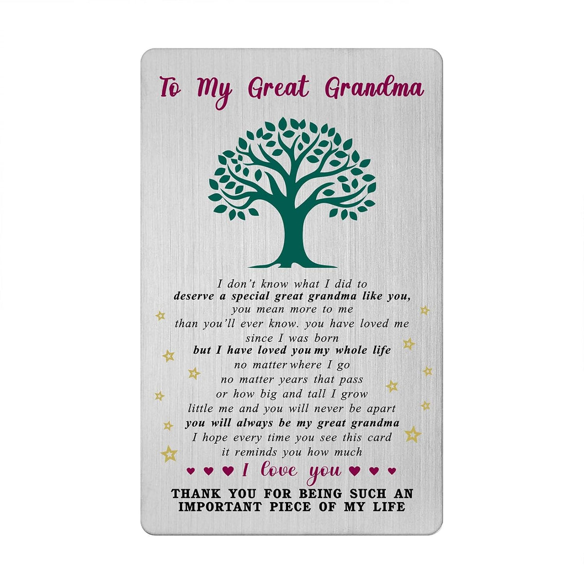 Valentines Day Card For Great Grandma - Gifts For Great Grandma Grandmother Birthday Easter Thanksgiving Card