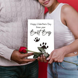 Funny Valentines Card For Husband Wife, Best Boy Best Girl Card From Pet, Paw Card For Dog Dad Dog Mum, “I Woof You”
