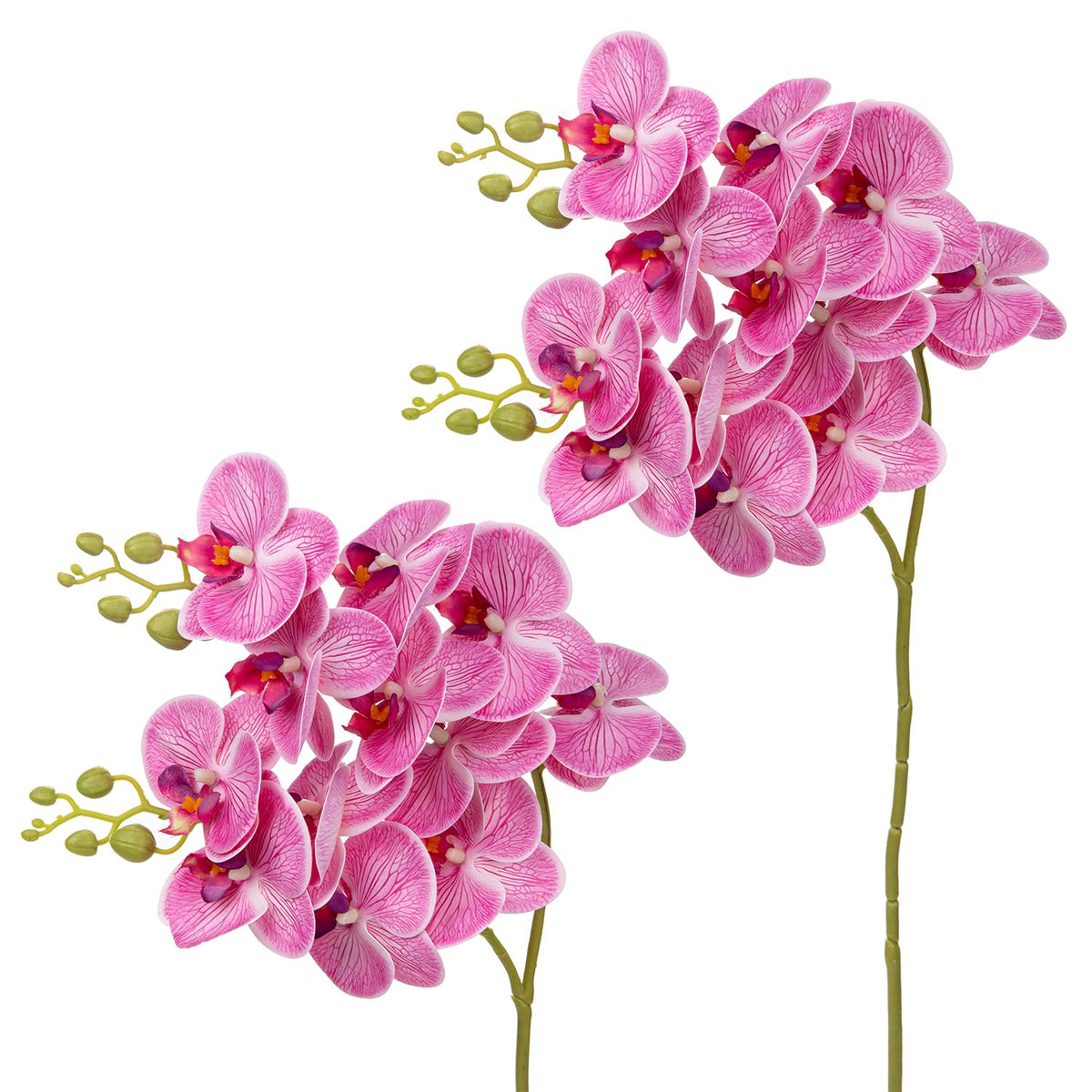 30 Inch Fuchsia Orchids Artificial Flowers Real Touch Phalaenopsis Spray Artificial Orchid Stems With 12 Flowers Fake Moth Tall Faux Flowers Arrangement For Home Decor, Party Wedding Decoration