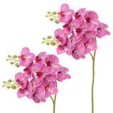 30 Inch Fuchsia Orchids Artificial Flowers Real Touch Phalaenopsis Spray Artificial Orchid Stems With 12 Flowers Fake Moth Tall Faux Flowers Arrangement For Home Decor, Party Wedding Decoration