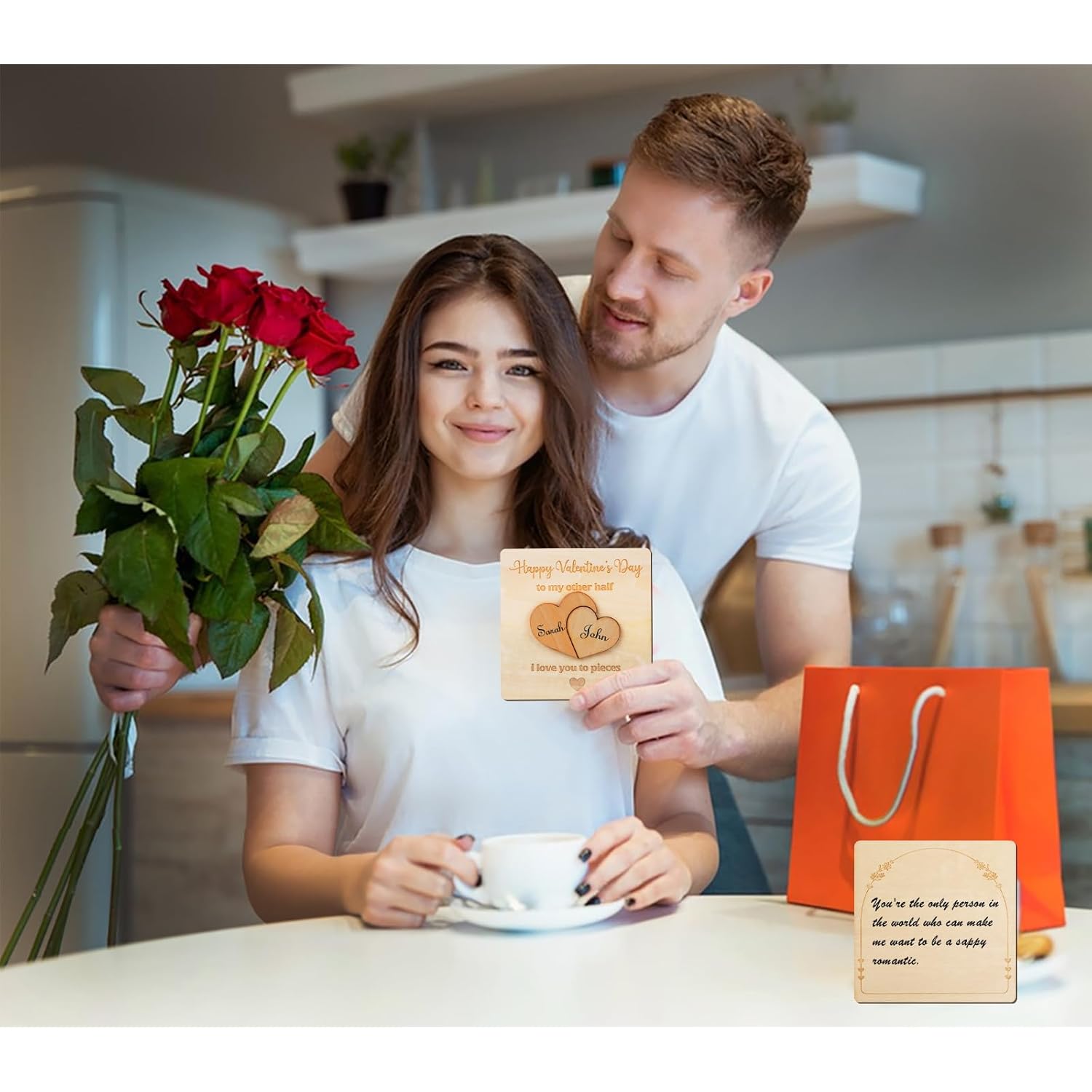 Funny Valentines Day Cards Wood Valentine Cards For Her Him Personalized Valentines Day Gifts For Girlfriend Boyfriend Husband Wife Puzzle Valentines Cards Valentine'S Day Cards With Envelope