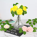 60Pcs Artificial Rose Leaves, Fake Rose Flower Leaves Faux Silk Green Leaves For Wedding Bouquets Birthday Party Centerpieces