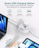 Cruise Approved Power Strip 3 Outlets 4 USB Ports 2 USB C 5FT Retractable Cord White