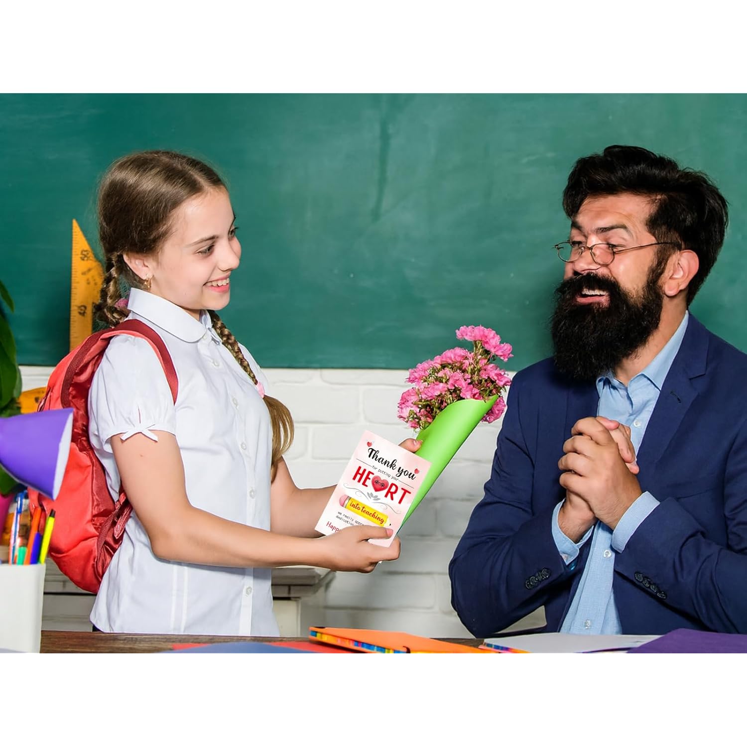 Happy Valentine'S Day Cards For Teacher Valentine'S Day Gifts Teacher Valentines Day Cards With Envelopes Teacher Valentines Greeting Cards Thank You Teachers Valentine'S Gifts Cards From Students