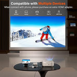 Mini 1080P HD Projector, Portable Home Theater, HDMI/USB/AV, 50% Zoom