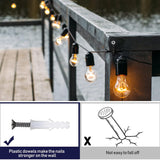 120 Sets Light Hanger Hooks For Christmas Outdoor Screw Hooks Christmas Patio Clips With Screw And Storage Box For Outside String Lights For Easy Release Wire And Fairy Led Lights(Black)