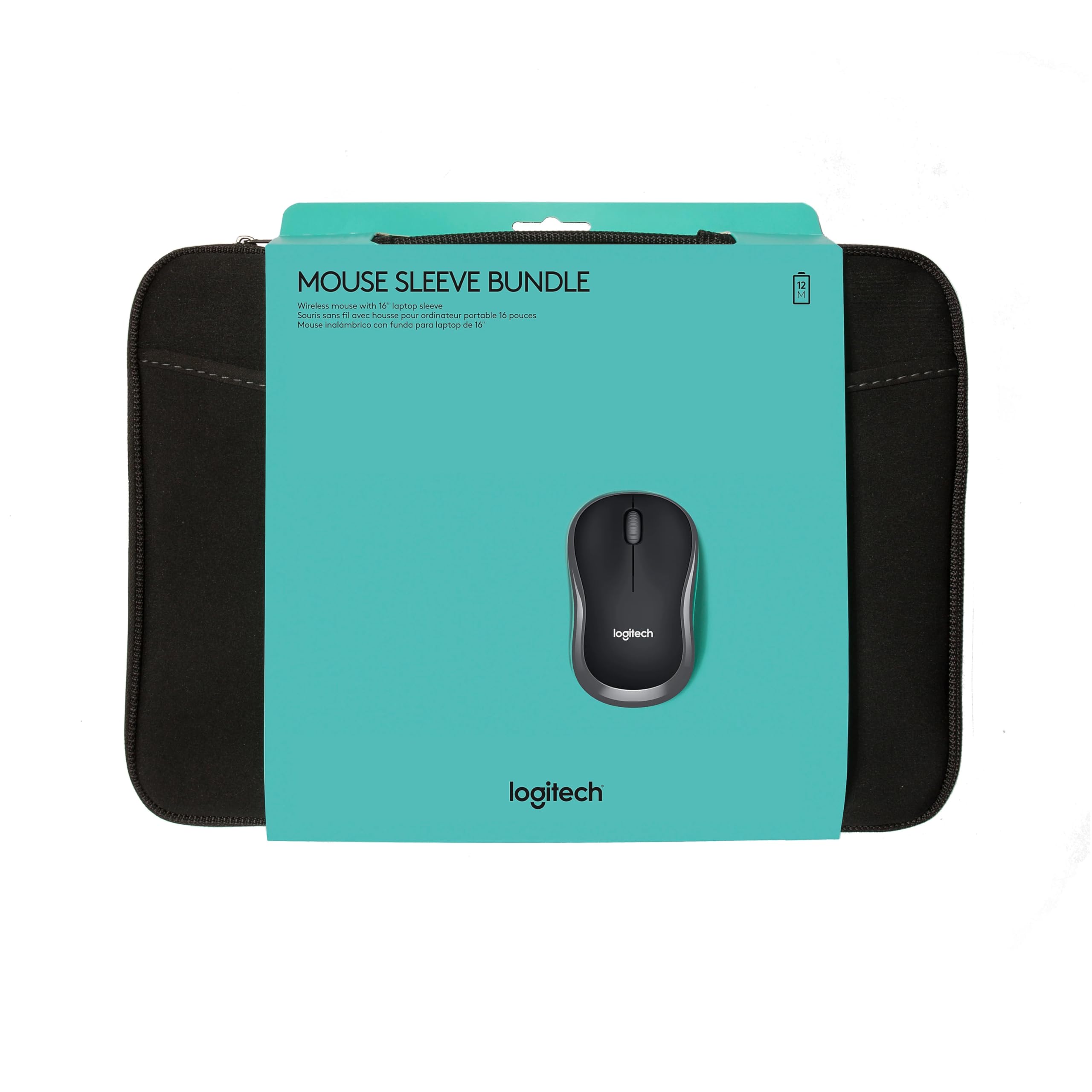 Bundle Wireless Mouse M185 Black & 16 Sleeve (Black)