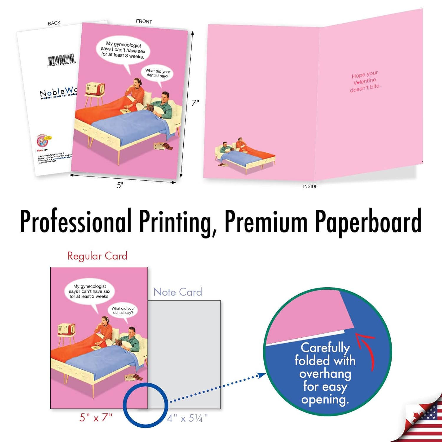 , Valentines Card For Adults - Funny Valentine'S Gift, Humor Card With Envelope - Dentist Say 9875
