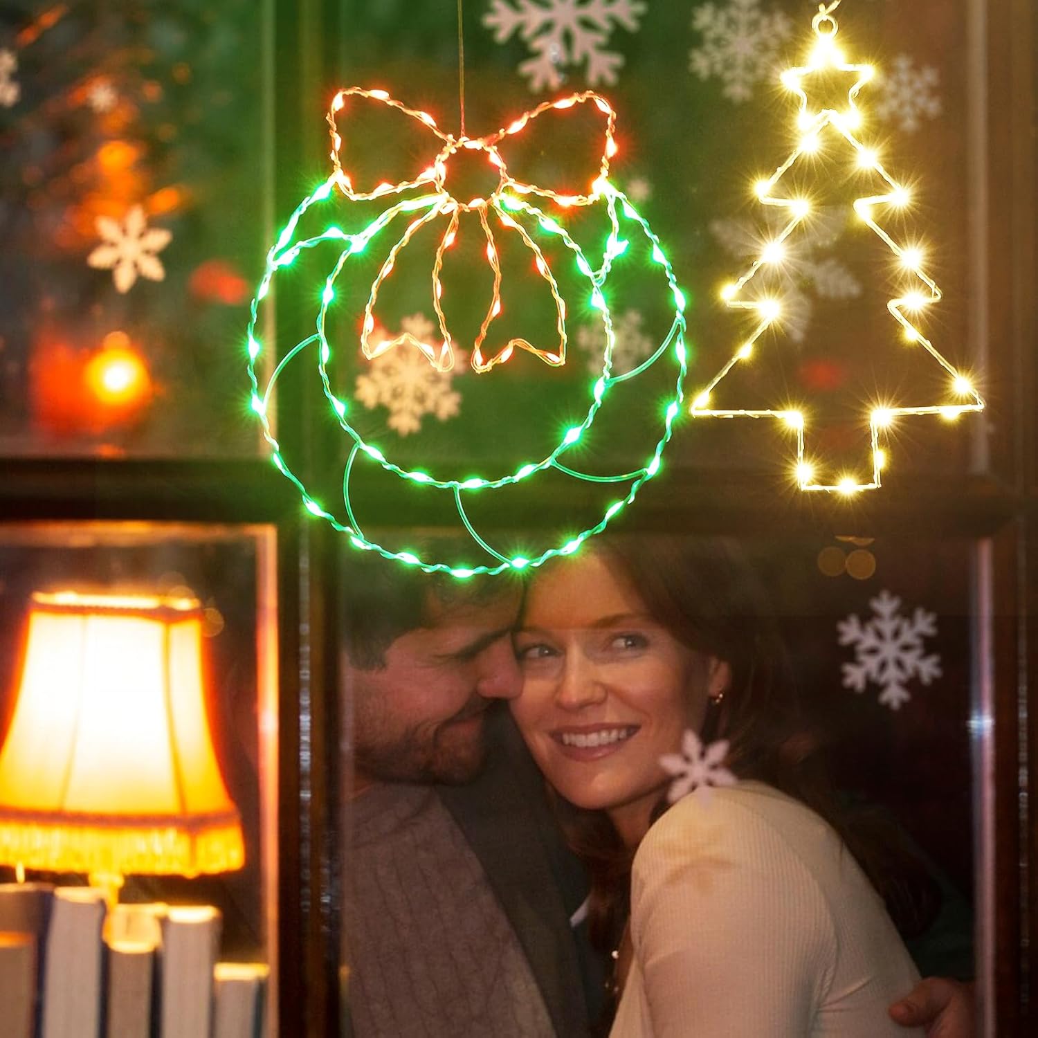 Christmas Trees And Wreath With Timer, 8 Modes Indoor Usb String Lights, 120 Led Lights Battery Operated, Christmas Wind