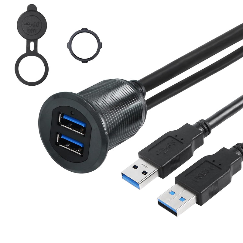 Usb 3.0 Mount Cable Metal Shell 2 Ports Dual Usb 3.0 Male To Usb 3.0 Female Au