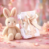 Girls 1St Birthday Wrapping Paper Roll, 17 In X 16.4 Ft, Mini Roll - Pink Bunny Floral Happy Birthday Gift Wrap Paper With Cakes, Perfect For Girls First Birthday'S Party Decor, Baby Shower