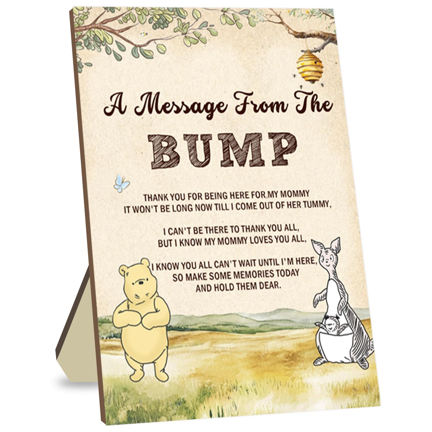 Baby Shower Decorations-Baby Shower Party Games-Baby Shower Gender Reveal Decorations-Party Decorations-Message From Bump,Yellow