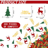Merry Christmas Confetti Xmas Tree Elk Mixed Table Confetti Sprinkles For Christmas Party Crafts Diy Decoration, 300Pcs