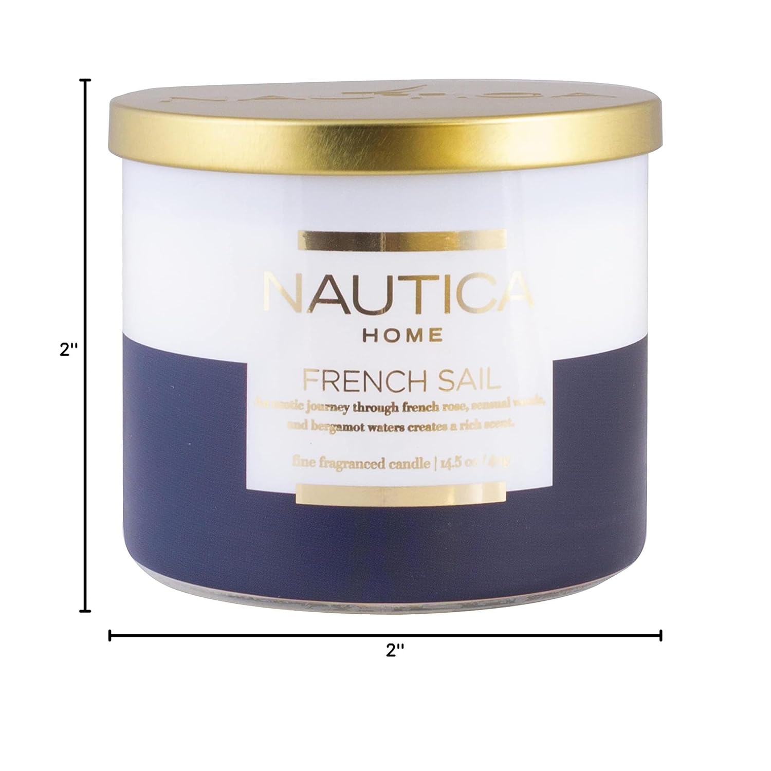 Nautica Candle Scented Candles, French Sail Soy Candle