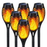 Solar Torch Light with Flickering Flame for Halloween Decorations