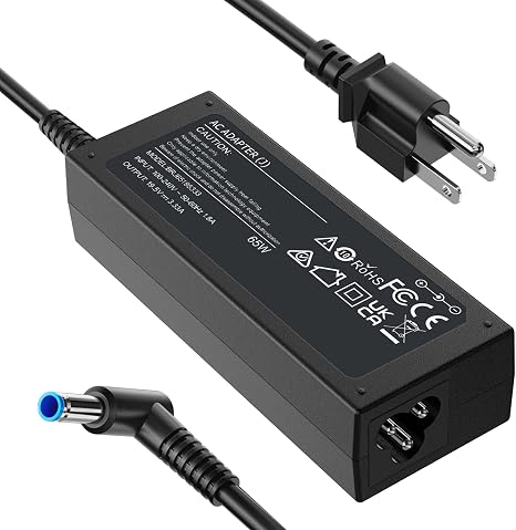 HP 65W 45W Smart Blue Tip Laptop Charger AC Power Adapter Supply