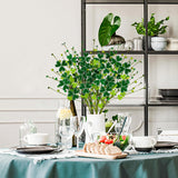 St Patrick'S Day Decorations, 8Pcs 24" Artificial St Patrick'S Day Picks Green Clover Floral Berry Stems For St.Patrick’S Day Table Home Office Decor