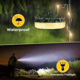 32.8FT Rechargeable Camping String Lights 4 in 1 Portable LED Tent Lights with 8 Lighting Modes Waterproof Hanging Lights for Patio Awning Garden Outdoor Camping
