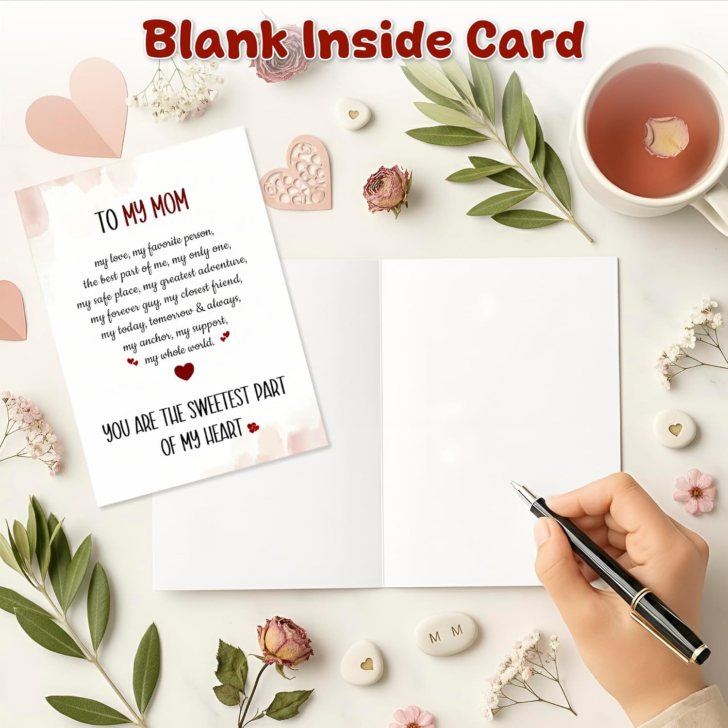1Pcs Valentines Day Card For Mom From Daughter Mom Valentines Day Gift Heartfelt Mother Parents Sentimental Greeting Keepsake Family Appreciation Birthday Anniversary Mothers Celebration Present