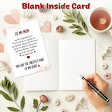 1Pcs Valentines Day Card For Mom From Daughter Mom Valentines Day Gift Heartfelt Mother Parents Sentimental Greeting Keepsake Family Appreciation Birthday Anniversary Mothers Celebration Present