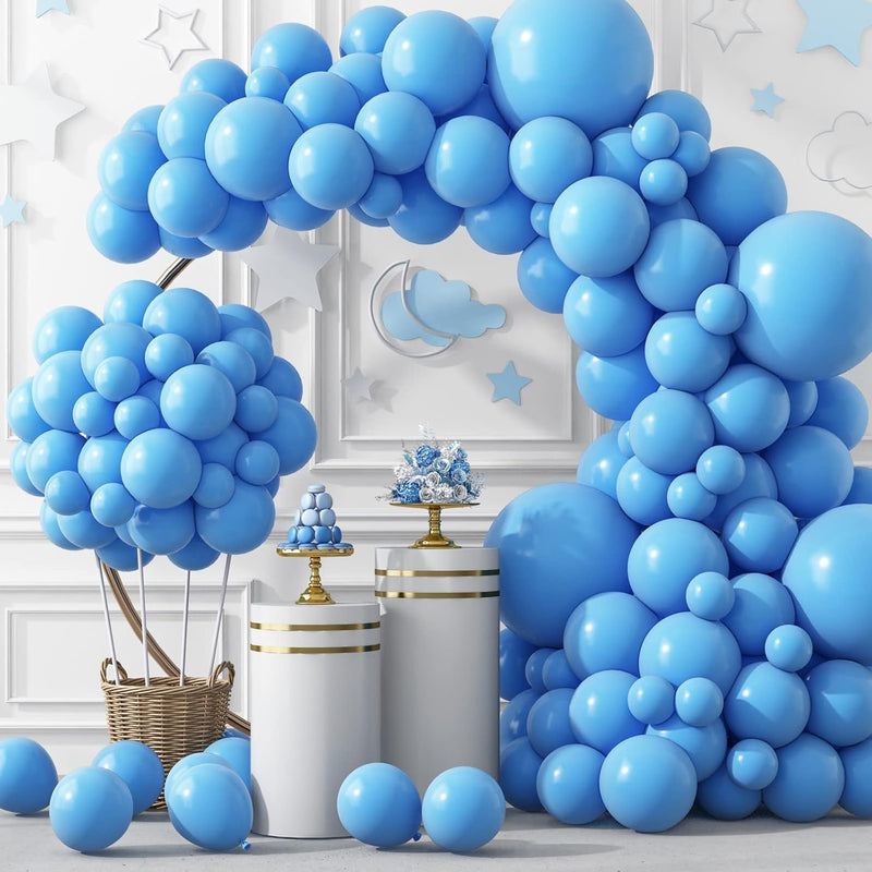 129Pcs Light Blue Balloons Different Sizes 18 12 10 5 Inch For Garland