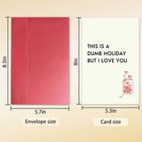 Sarcastic Valentines Card For Men Woman, Jokey Anti Valentine'S Day Card, Galentine'S Day Card For Sister Bestie, Funny Valentine'S Day Card For Friend, This Is A Dumb Holiday, But I Love You