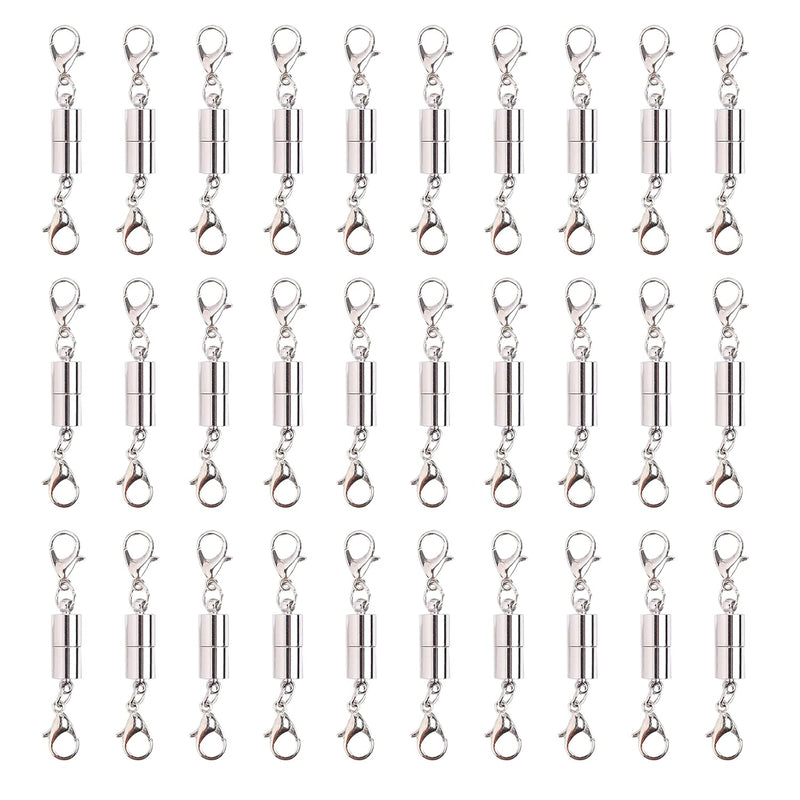 30 Pieces Silver Magnetic Jewelry Locking Clasps Necklace Clasps And Closures