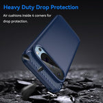 Pixel 9/9 Pro Case, Flexible TPU, Military Grade Drop Protection, Slim Fit, Blue