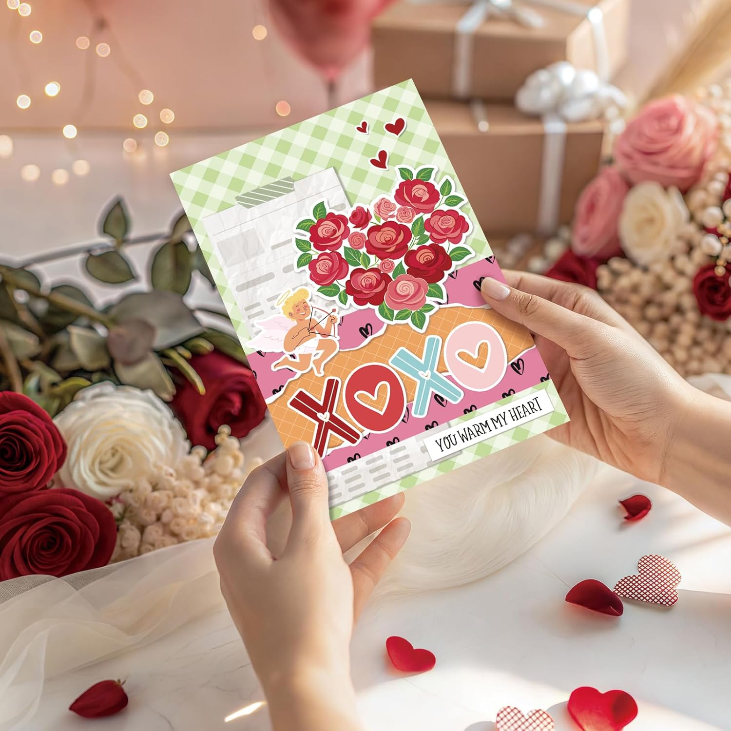 24 Pack Cute Valentine'S Day Cards With Envelopes And Stickers, Boxed Valentine Cards For Couples, Friends, Family, Kids, 8 Assorted Designs, 4X6 Inch