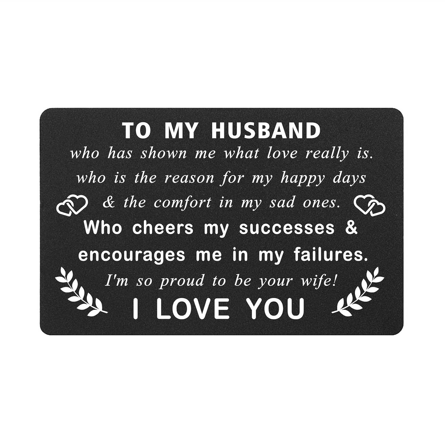 Valentine'S Day Card For Husband, Valentines Husband Gifts From Wife, I Love You Husband Wallet Card