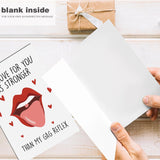 Funny Valentine'S Day Card For Men, Dirty Anniversary Card For Husband Boyfriend Fiance, Snarky Birthday Card For Couple Soulmate, My Love For You Is Stronger
