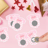 Pink Bow Baby Shower Decorations, 30Pcs Pink Bow Baby Shower Scratch Off Game Girl, Silly Activity For Ice Breakers, Door Prizes, Baby Shower Activity And Idea, Fun And Easy To Play