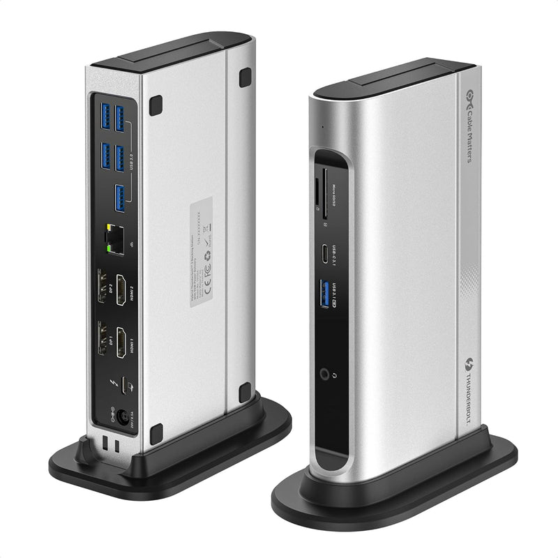 [Intel Certified] Cable Matters Hybrid 14-in-1 Thunderbolt 3 Dock with Dual 4K