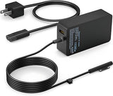 Microsoft Surface 65W Laptop Charger AC Power Adapter with 8.8ft Power Cord