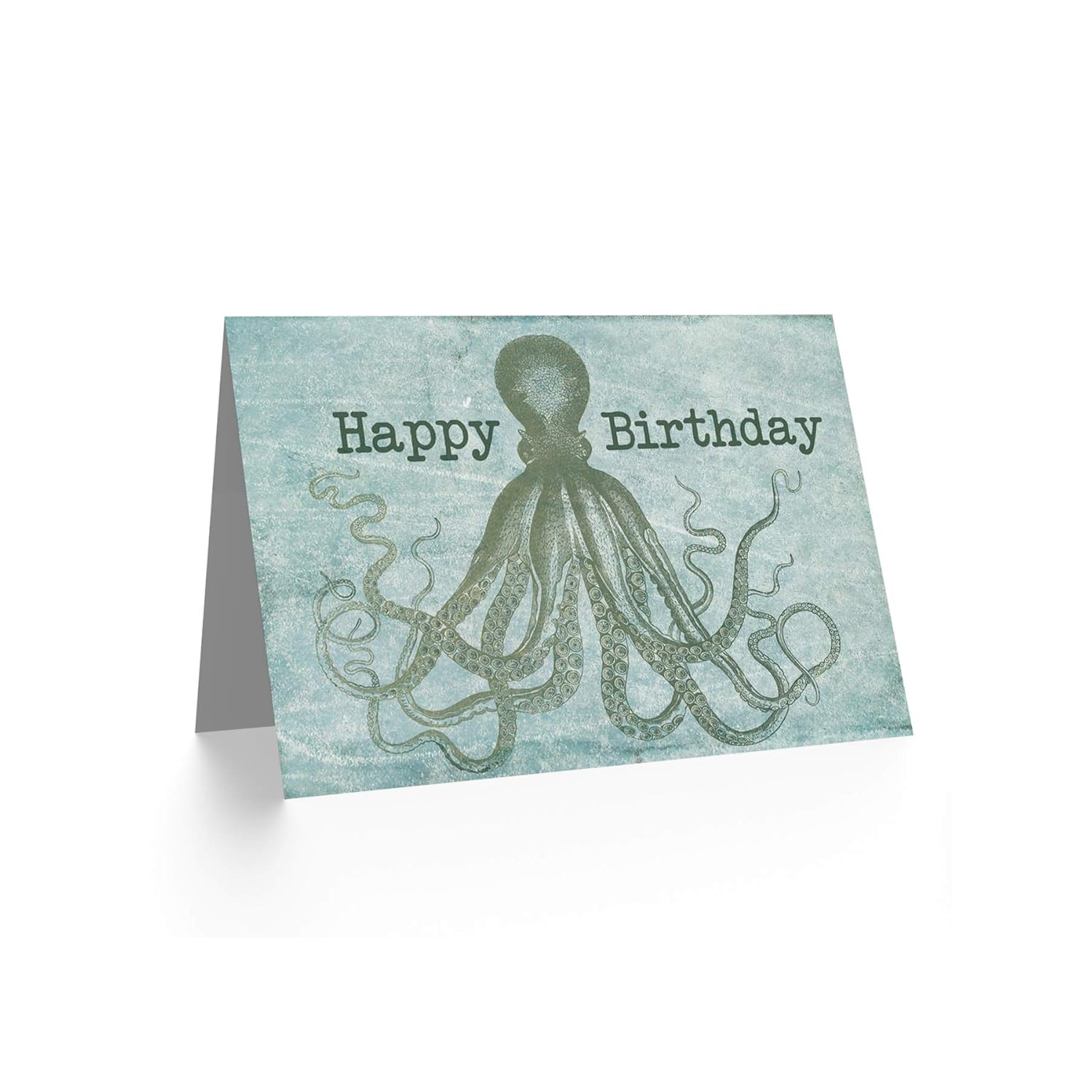 Birthday Happy Octopus Tentacles Art Greetings Greeting Card Gift