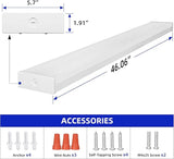 4FT LED Wraparound Light 40W 4400LM 4000K Flush Mount Garage Office Fixture