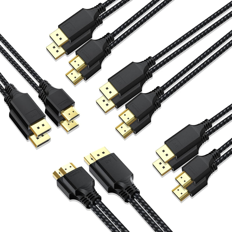 Dispaly Port To Hdmi Cable 3Ft [10 Pack], Dispalyport Dp To Hdmi Adapter Braid