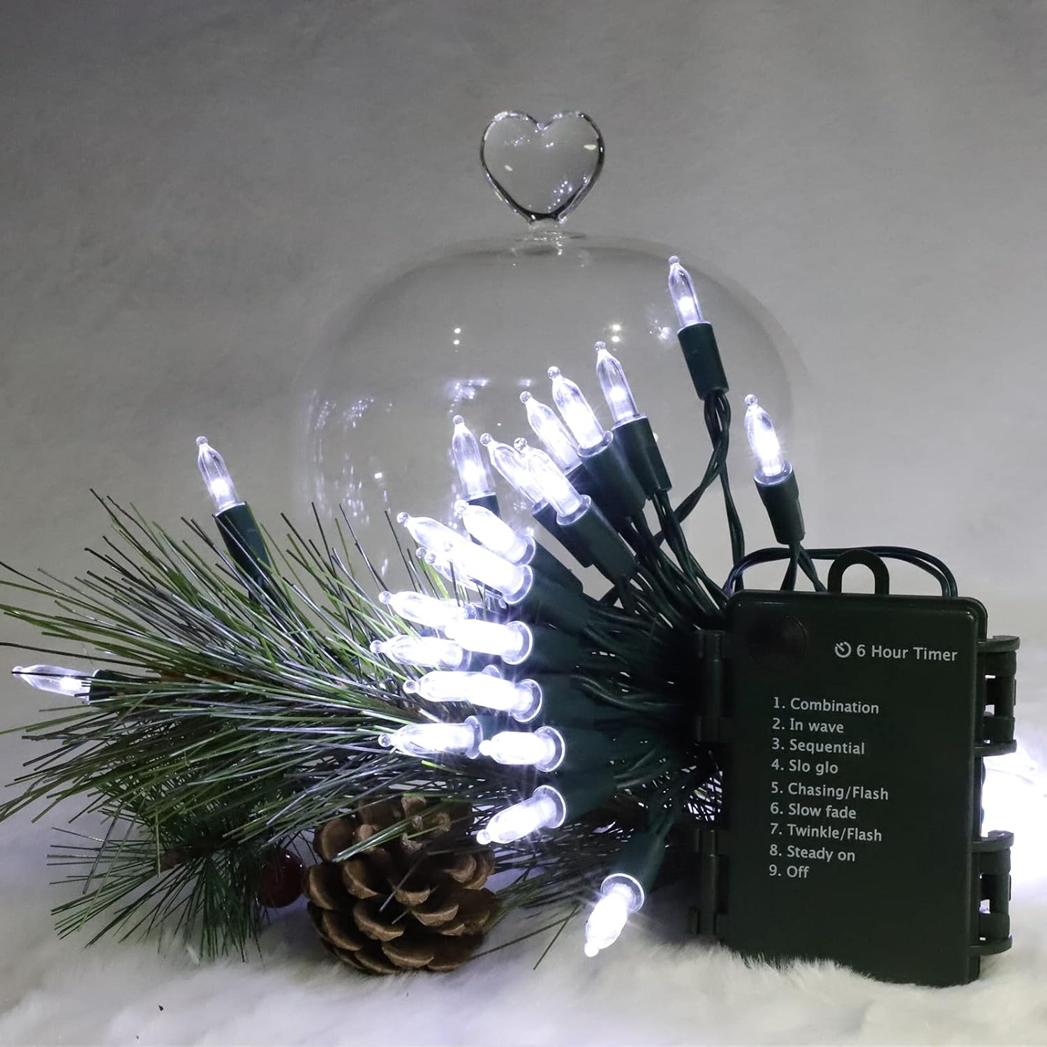 Battery Operated String Lights, 50 Led 18Ft Christmas Lights Mini Lights With Timer & 8 Modes, For Christmas Tree Wreath