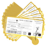 6 Pcs Golden Ticket Scratch Off With Envelopes And Seal, Golden Scratch Off Cards For Air Ticket Gift, Gold Surprise Gifts Tickets For Valentine'S Day Birthday Girlfriends Vacation Couple Dating Etc