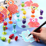 28 Sets Valentine‘S Day Gift Monster Spring Launcher With Greeting Card, Funny Pop Up Bouncy Jumping Animal For Award Prize Exchange Party Favor Sensory Fidget