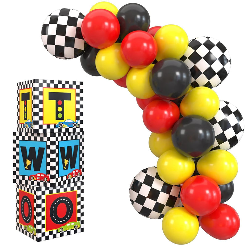 Race Car Birthday Balloon Boxes Decorations Including Racing Party Box