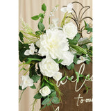 2Pcs Wedding Flowers Garland Artificial Floral Swag Arch Decorations Greenery Arrangements Lily Of The Valley White Ceremony Reception Garden Easel Wall Entryway Outdoor Not Include Sign