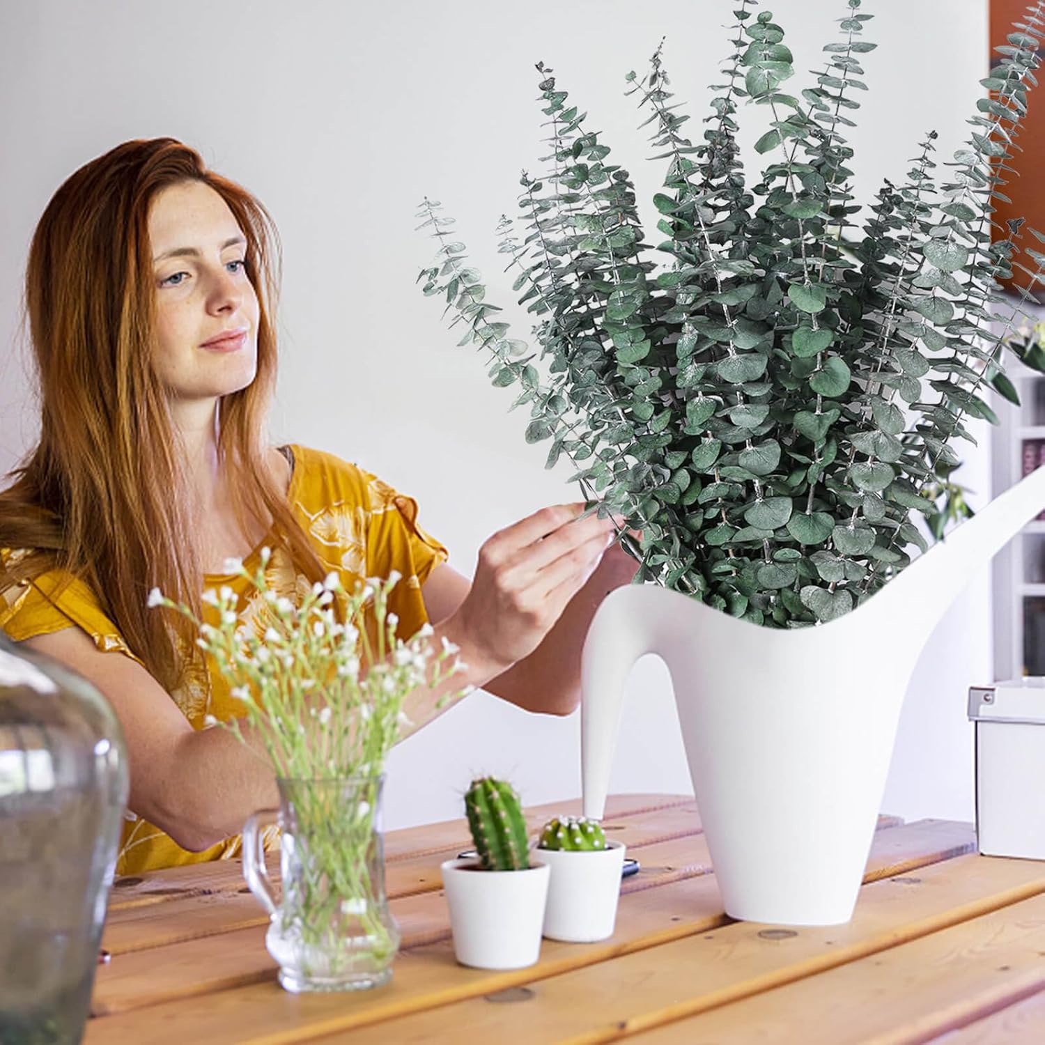 12 Pcs Dried Eucalyptus Stems For Shower - 17" Preserved Eucalyptus Stems Shower Plant, Fresh Real Eucalyptus Leaves For Shower Hanging, Home Decor, Dried Flowers