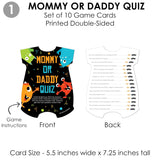 Big Dot of Happiness Monster Bash - 4 Little Monster Baby Shower Games - 10 Cards Each - Gamerific Bundle