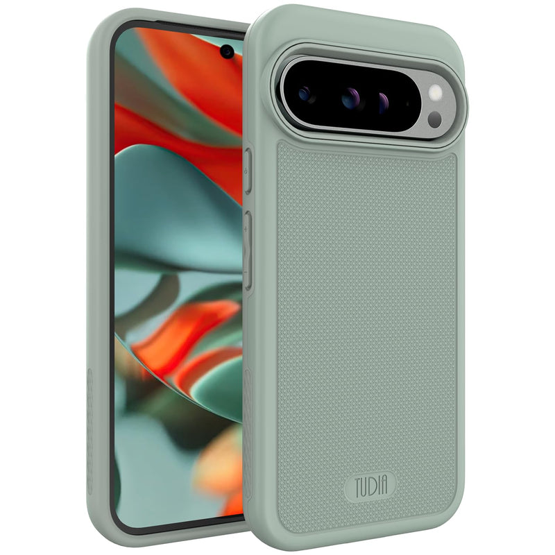 Pixel 9 Pro XL MergeGrip Case, Military Grade, Dual Layer Shockproof - Green Lily