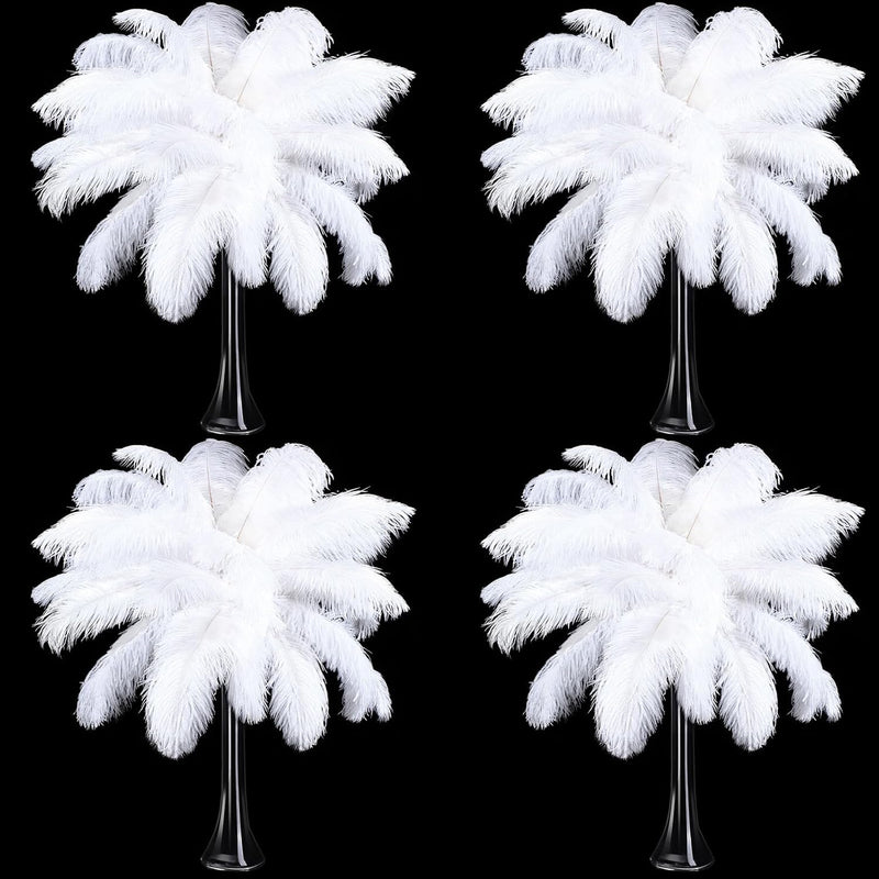 100 Pcs Natural Ostrich Feathers Plumes For Centerpieces 10-12 Inch (25-30 Cm)