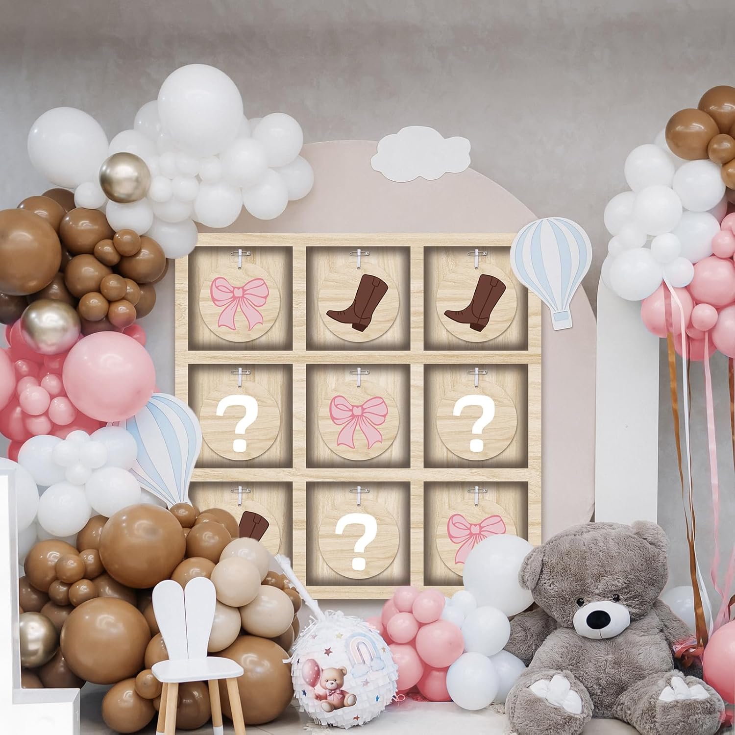 Boots Or Bows Gender Reveal Tic Tac Toe Board Game For He Or She Sign Gender Reveal Party Supplies Ideas For He Or She Party Decorations Backdrop Kit