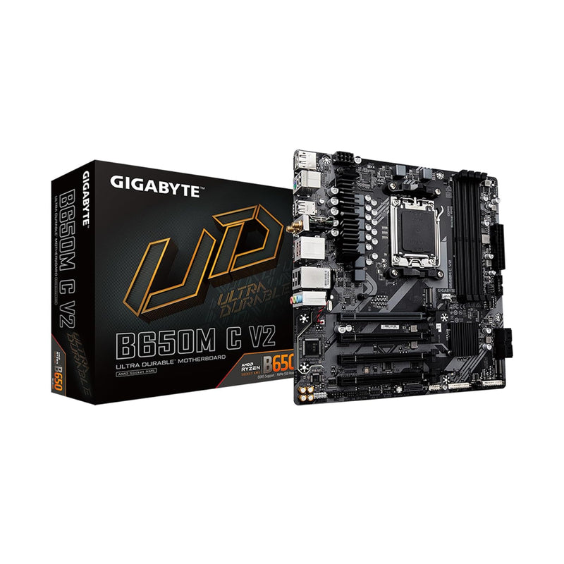 GIGABYTE B650M C V2 (AM5/ LGA 1718/ AMD/ B650/ Micro-ATX/ 5-Year Warranty/ DDR