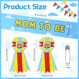 Baby Shower Games Blue Mom To Be Sash Baby Boy Shower Decorations, Mommy Daddy To Be Corsage Pins Set For Maternity Dress Belt Present