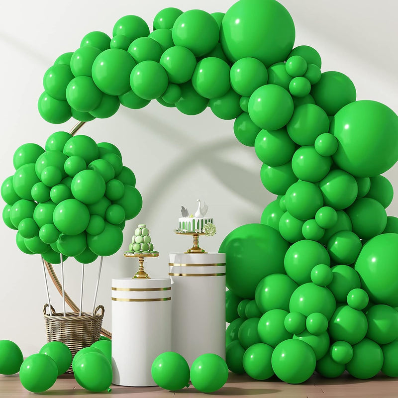 129Pcs Green Balloons Different Sizes 18 12 10 5 Inch Green Latex Ball